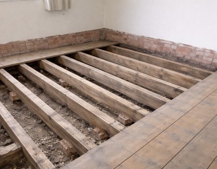 Suspended timber floor (AI approximation)