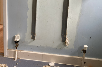 All the radiators have been removed